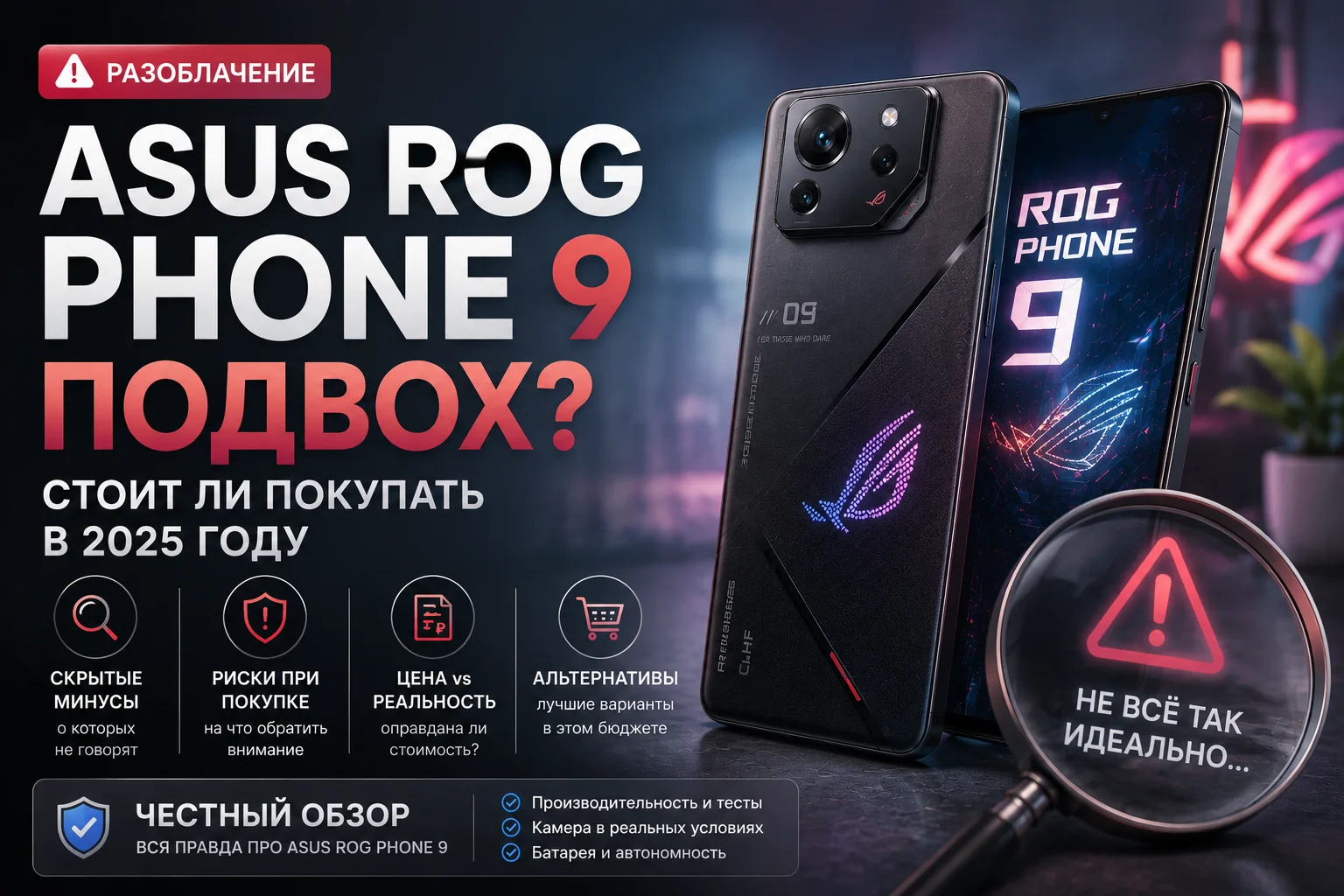 ROG Phone 9 по цене флагмана: в чём подвох и кому он нужен