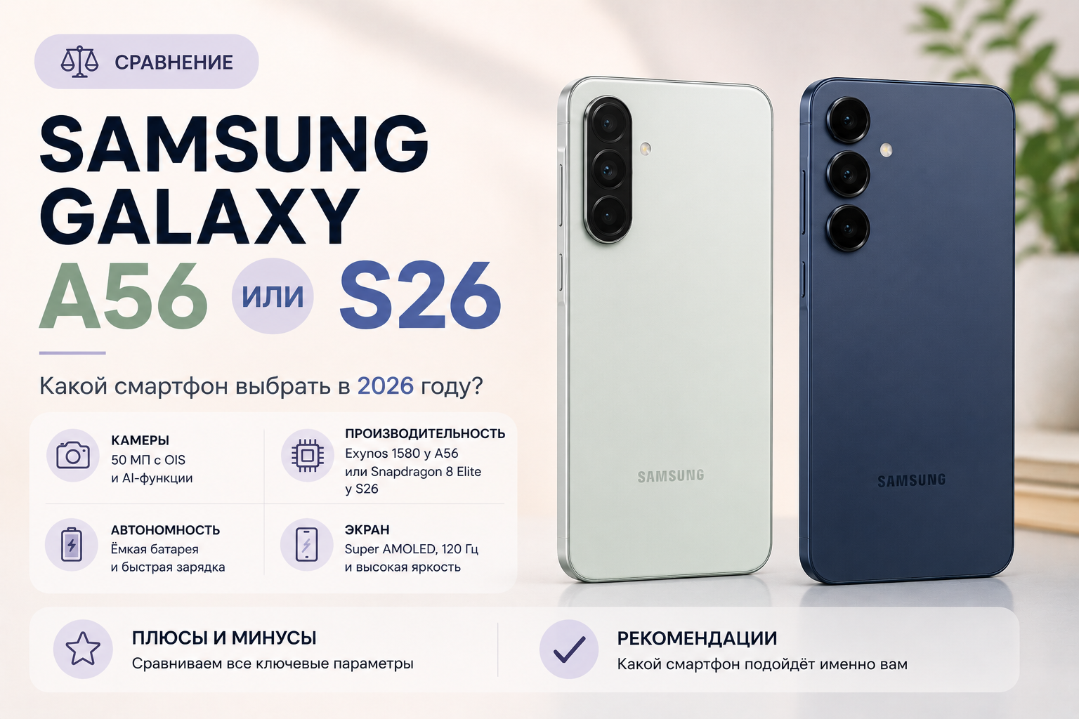 Samsung Galaxy A56: почему средний класс обходит флагман S26