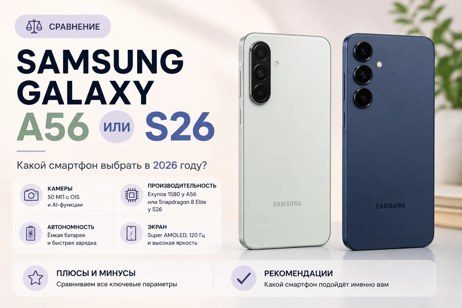 Samsung Galaxy A56: почему средний класс обходит флагман S26