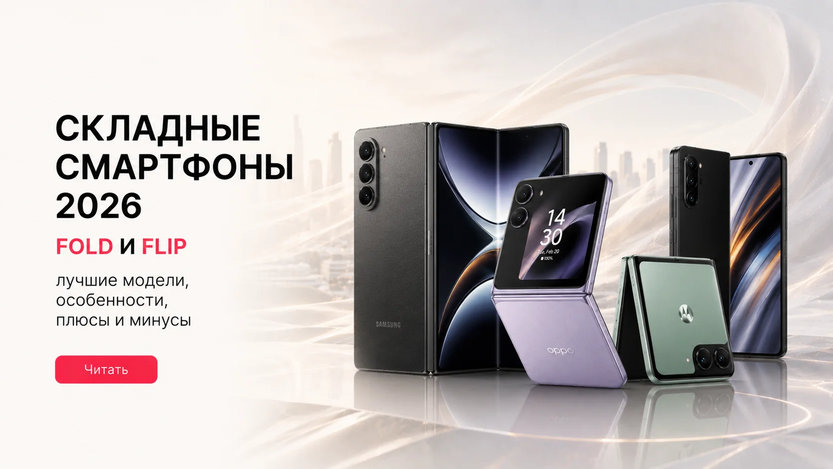 Складные смартфоны 2026: за что теперь платят Fold и Flip