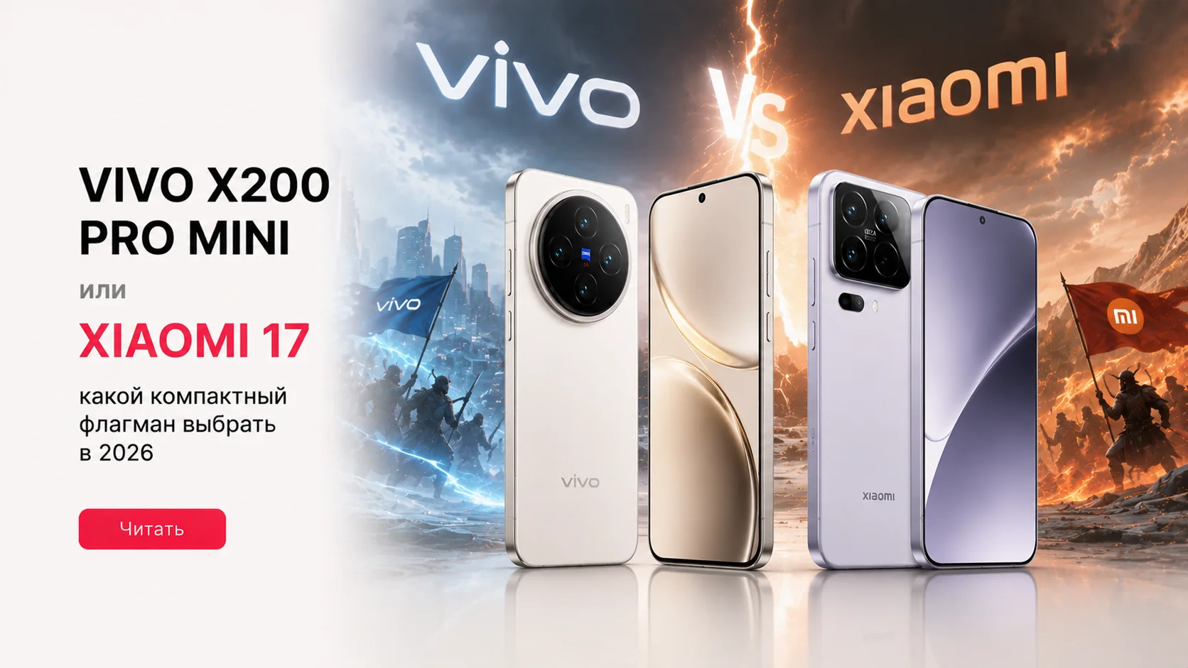 Компактные флагманы 2026: Vivo X200 Pro Mini или Xiaomi 17