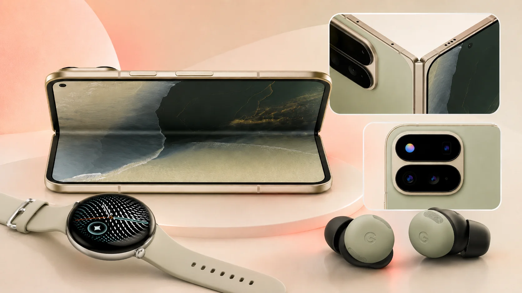 В сеть попали рендеры Google Pixel 11 Pro Fold, Pixel Watch и новых Pixel Buds