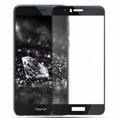 Защитное стекло Huawei Honor 8 с твердой рамкой Черное