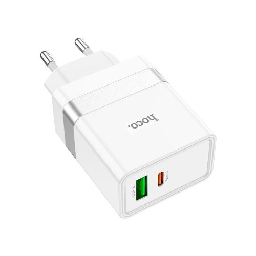 Сетевая зарядка HOCO (N21) (PD 30W, QC 3.0) Белый