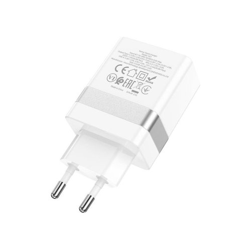 Сетевая зарядка HOCO (N21) (PD 30W, QC 3.0) Белый