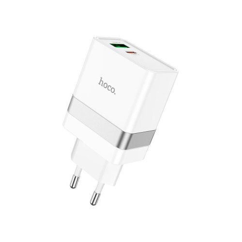 Сетевая зарядка HOCO (N21) (PD 30W, QC 3.0) Белый