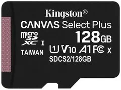 Купить Карта памяти Kingston Canvas Select Plus microSDXC + SD адаптер 128GB 100MB/s Class 10 Карта памяти Kingston Canvas Select Plus microSDXC + SD адаптер 128GB 100MB/s Class 10