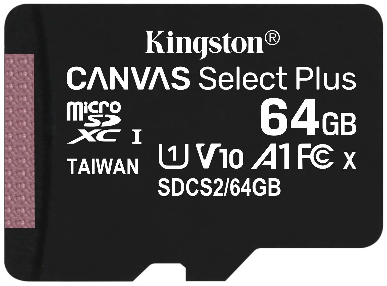 Карта памяти Kingston Canvas Select Plus microSDXC + SD адаптер 64GB 100MB/s Class 10
