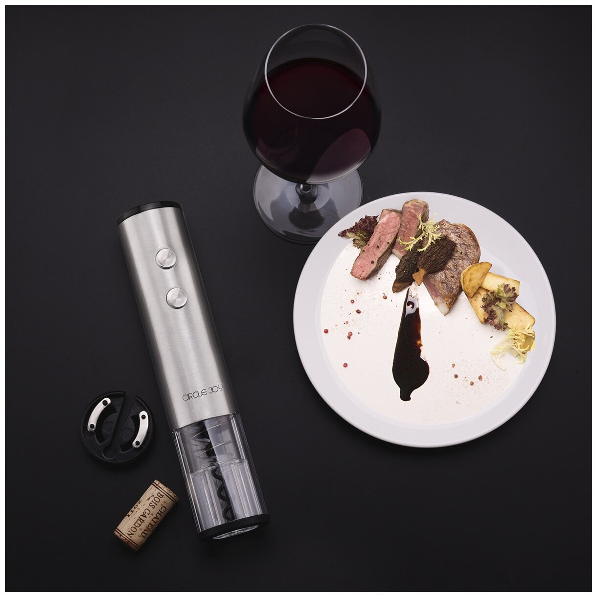 Электрический штопор Xiaomi Circle Joy Round Electric Wine Opener Stainless Steel (CJ-EKPQ01)