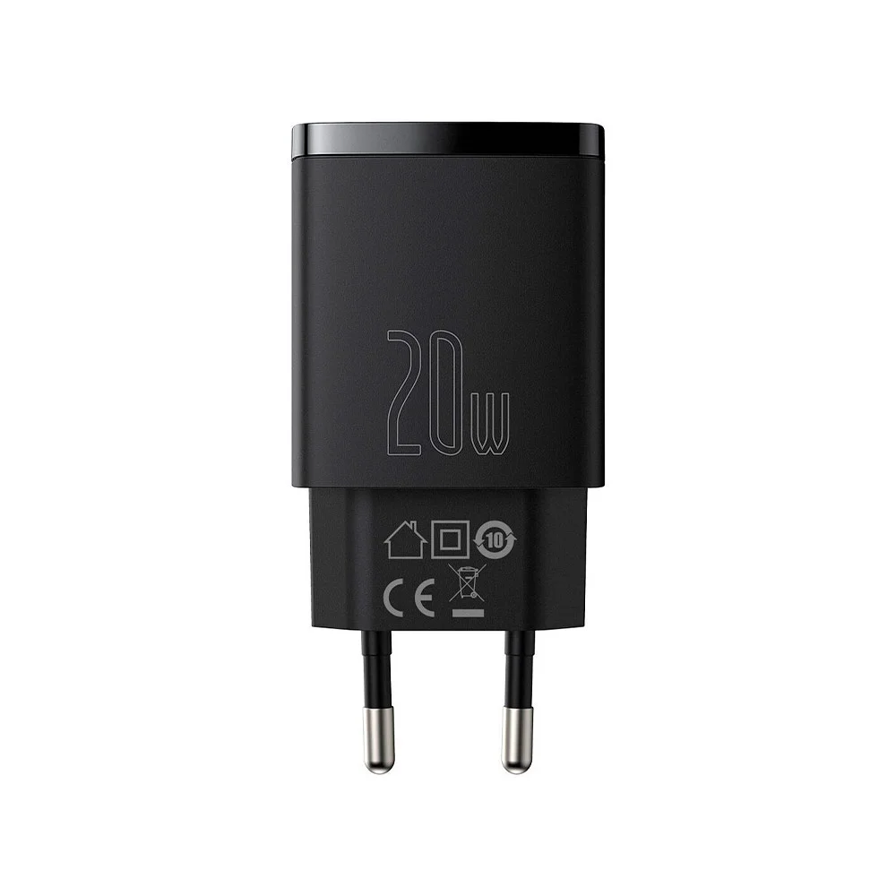 Купить Сетевая зарядка Baseus Compact Quick Charger USB+Type-C, 3A, 20W, (CCXJ-B01) Черный Сетевая зарядка Baseus Compact Quick Charger USB+Type-C, 3A, 20W, (CCXJ-B01) Черный