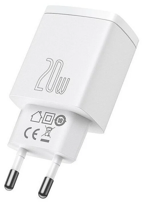 Купить Сетевая зарядка Baseus Compact Quick Charger USB+Type-C, 3A, 20W, (CCXJ-B02) Белый Сетевая зарядка Baseus Compact Quick Charger USB+Type-C, 3A, 20W, (CCXJ-B02) Белый