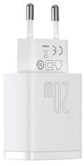 Сетевая зарядка Baseus Compact Quick Charger USB+Type-C, 3A, 20W, (CCXJ-B02) Белый
