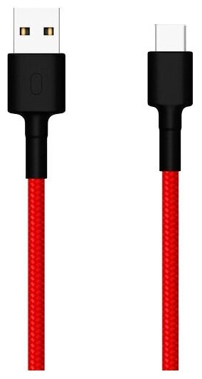 Кабель Xiaomi Braided USB Type-C (1м) Красный