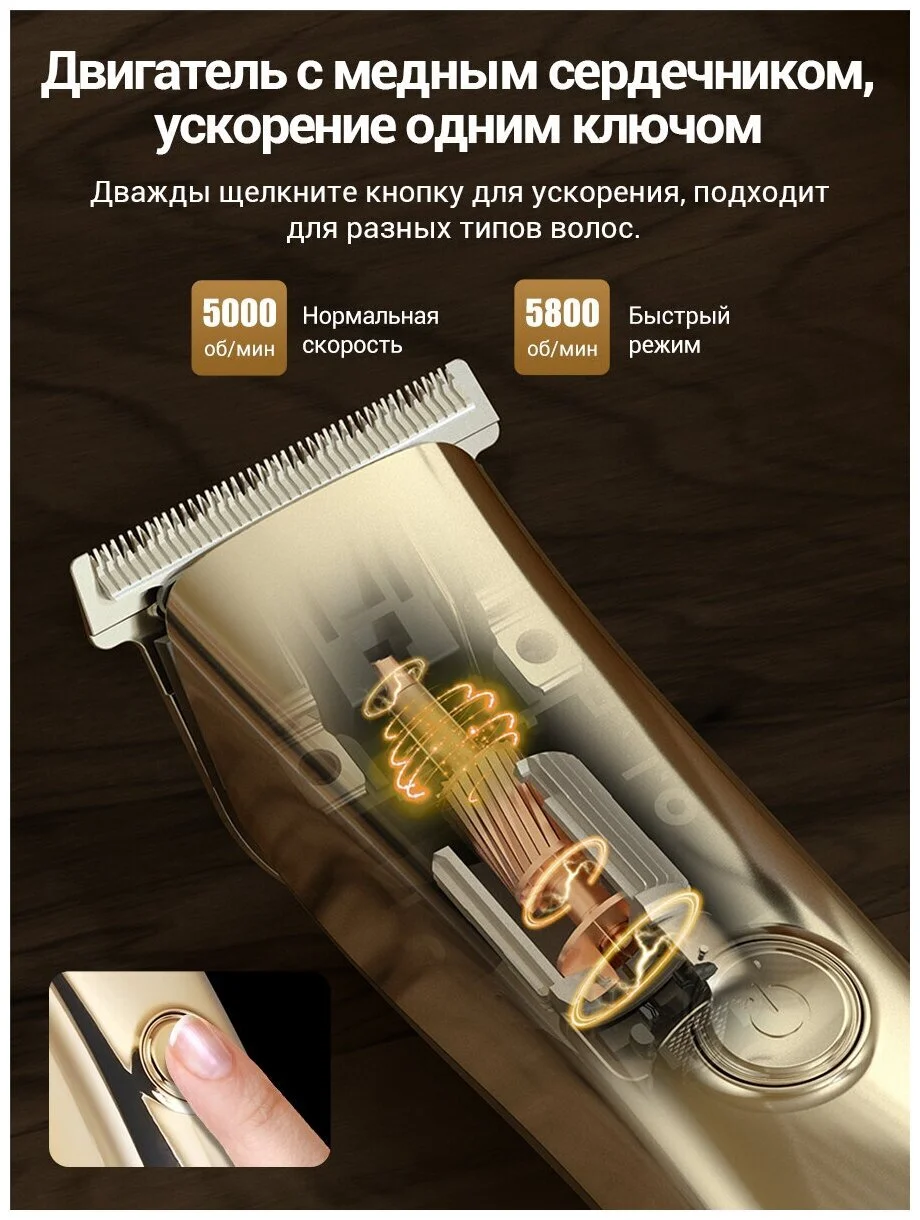 Купить Машинка для стрижки Xiaomi Riwa (RE-6321) Золото Машинка для стрижки Xiaomi Riwa (RE-6321) Золото