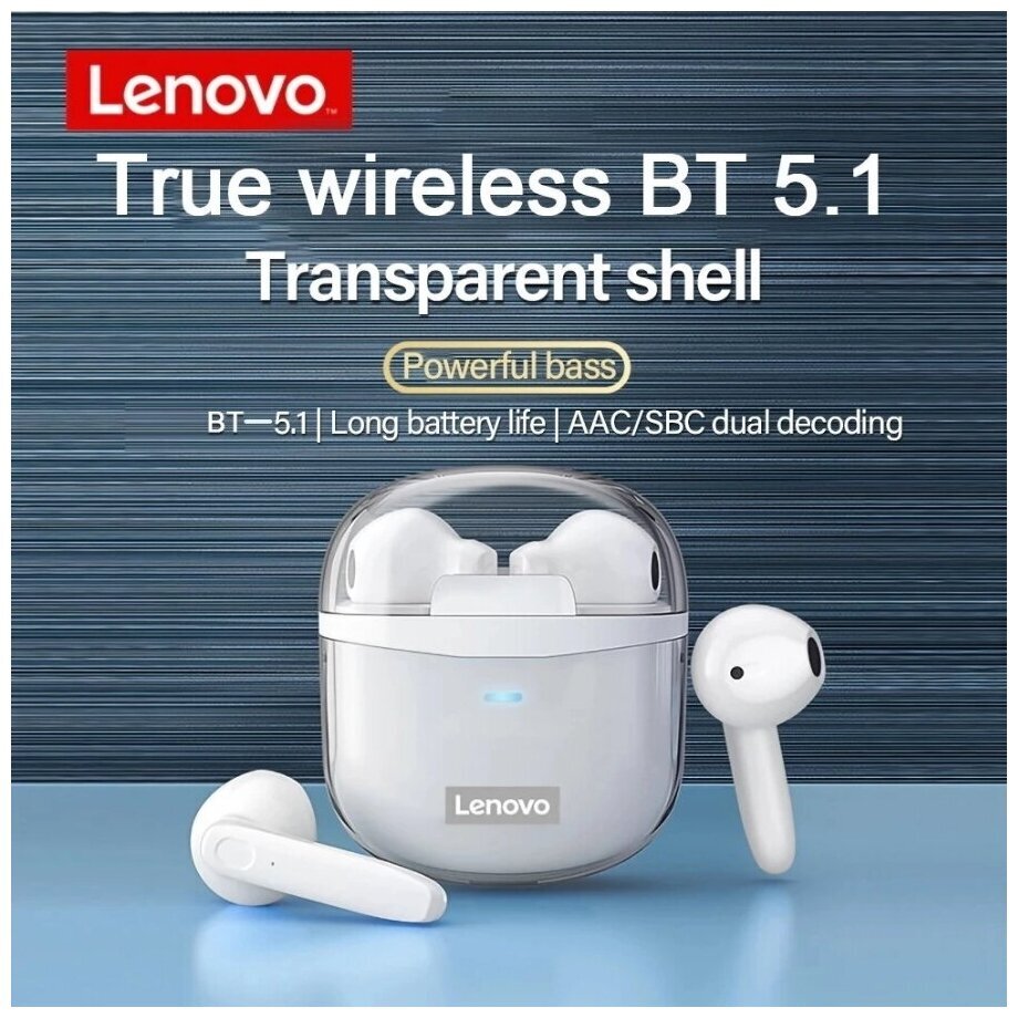 Беспроводные TWS наушники Lenovo XT96 True Wireless Earbuds