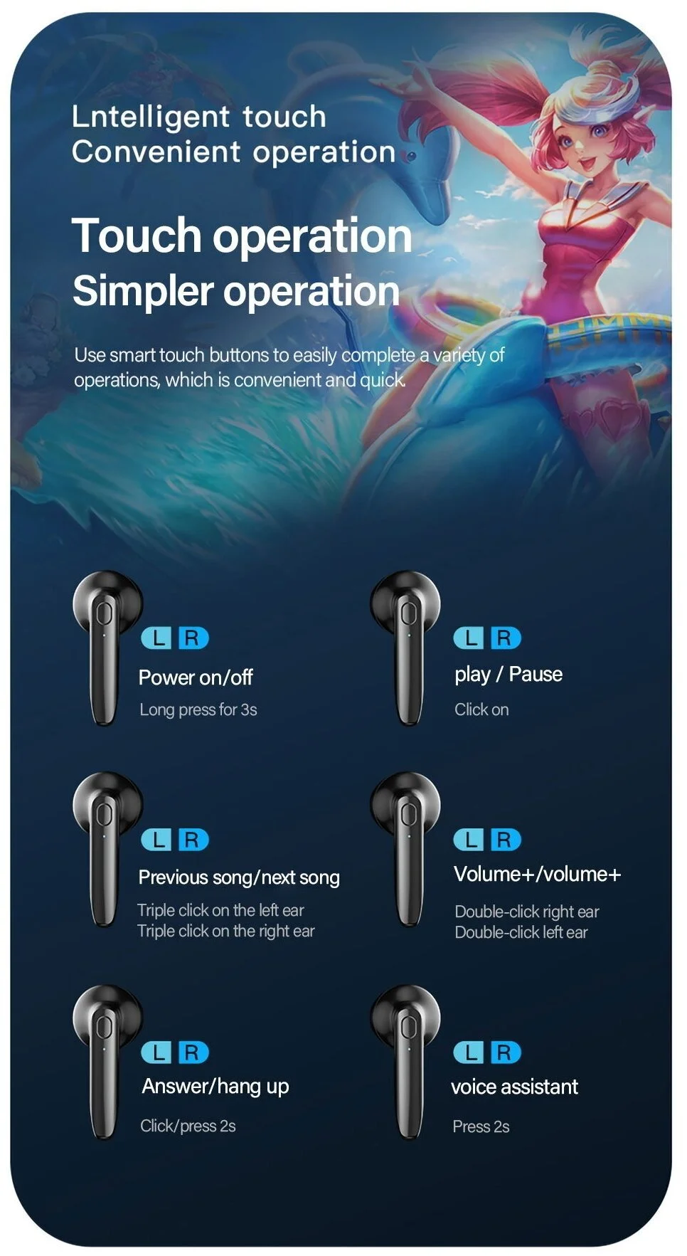 Беспроводные TWS наушники Lenovo XT96 True Wireless Earbuds