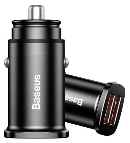 Автомобильное зарядное устройство Baseus Car Charger Dual (QC3.0, 30W) (CCALL-DS01) Черный