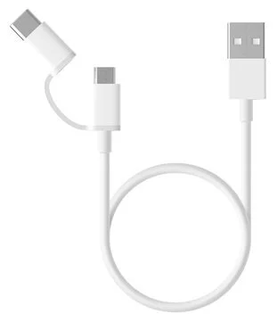 Кабель Xiaomi USB microUSB / Type-c (двойной) (SJX02ZM) (1м) Белый