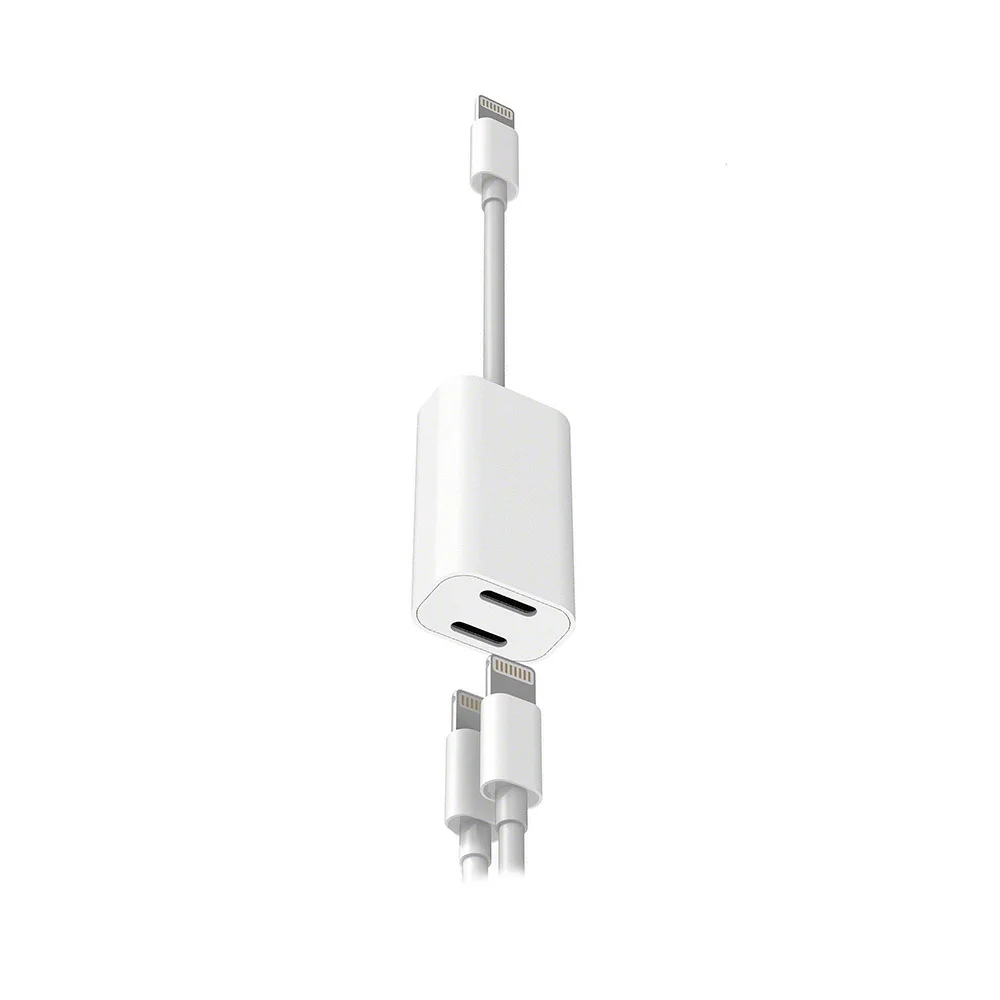 Купить Адаптер Lightning-Lightning (папа-мама*2) 10 см Белый Адаптер Lightning-Lightning (папа-мама*2) 10 см Белый