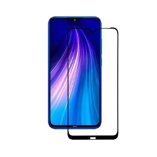 Защитное стекло Redmi Note 8 FullGlue с твердой рамкой Черное