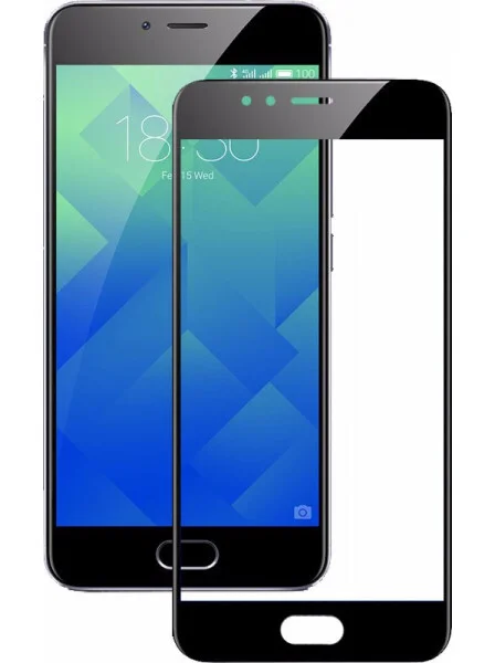 Защитное стекло Meizu M5S с твердой рамкой (Black/Черное)