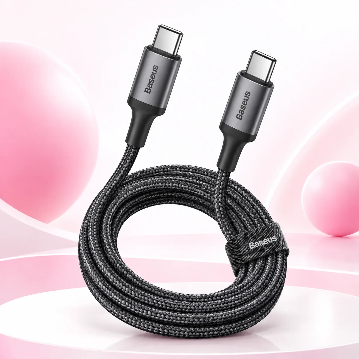 Кабель Baseus Cafule Type-C Type-C (CATKLF-HG1) 2м Серый