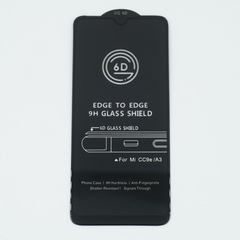 Защитное стекло Xiaomi Mi A3 на весь экран (6D) Черное