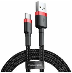 Кабель Baseus Cafule Cable USB For Type-C (2A, 3m) (CATKLF-U91) Красный+Черный