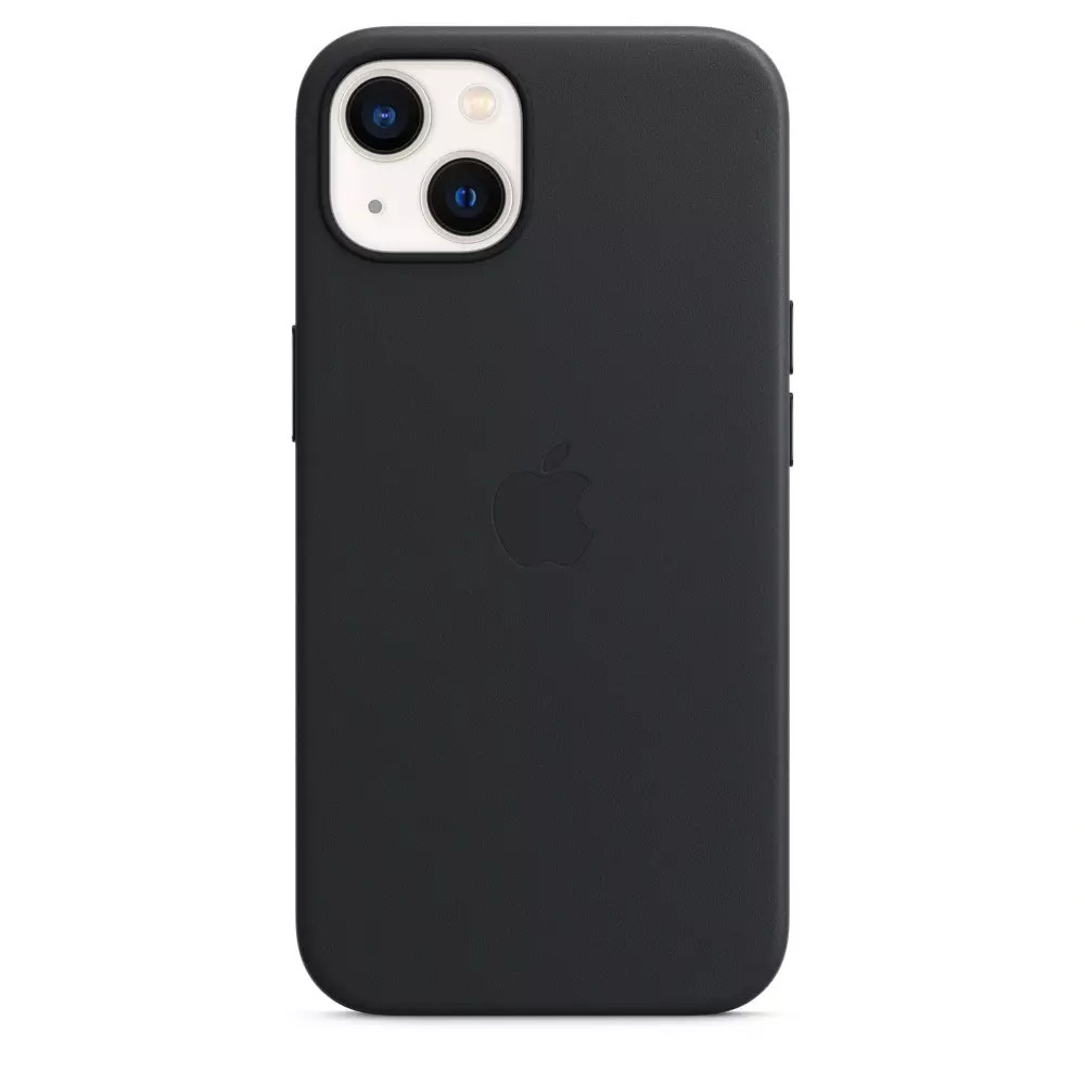 Чехол накладка Leather Case c MagSafe iPhone 13 Черный