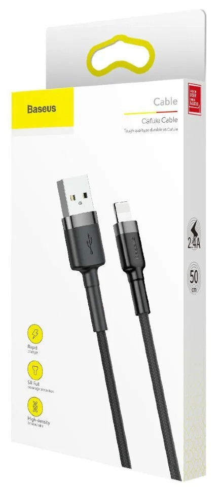 Кабель Baseus Cafule Cable Lightning 2.4A 50cm (CALKLF-AG1)