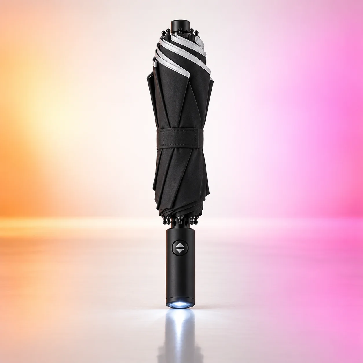 Зонт Zuodu Automatic Umbrella Led Черный