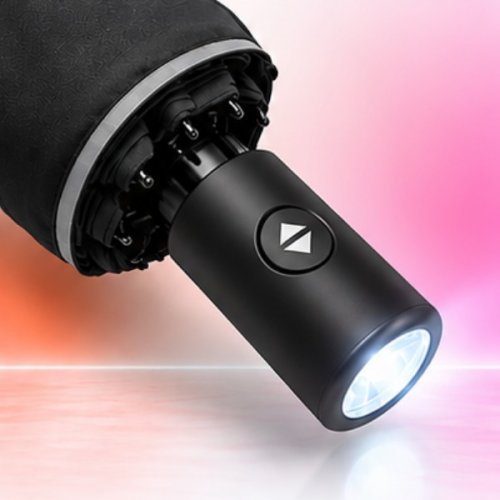 Зонт Zuodu Automatic Umbrella Led Черный