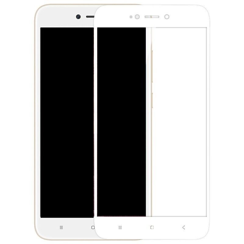 Защитное стекло Xiaomi Redmi Note 5A Lite с твердой рамкой Белое