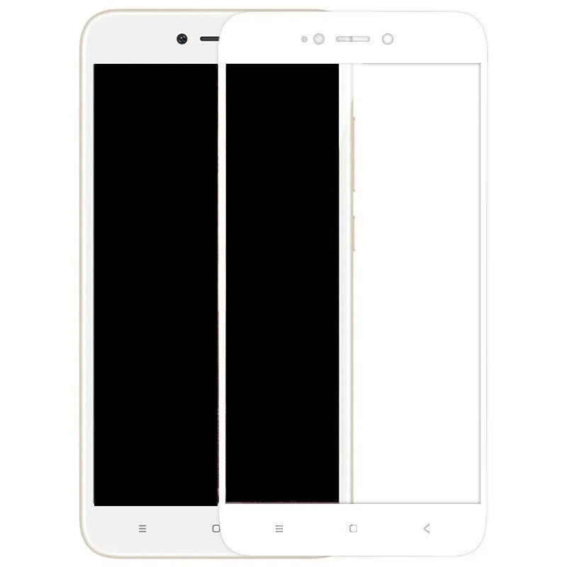 Защитное стекло Xiaomi Redmi Note 5A Lite с твердой рамкой Белое