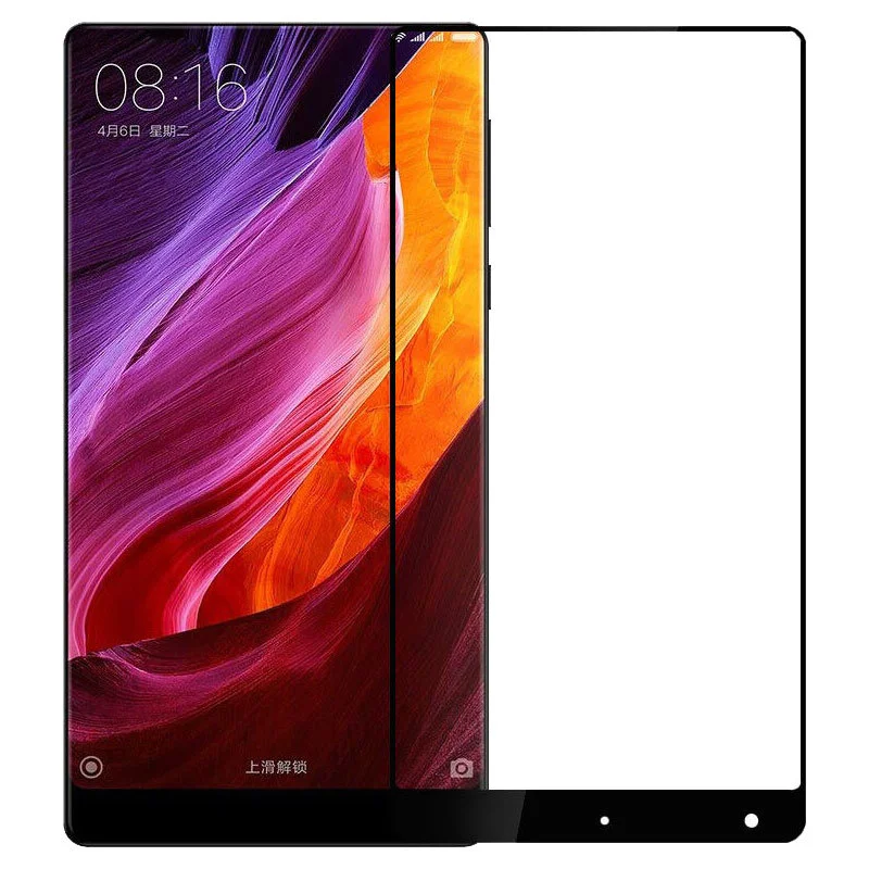 Защитное стекло Xiaomi Mi Mix с твердой рамкой Черное