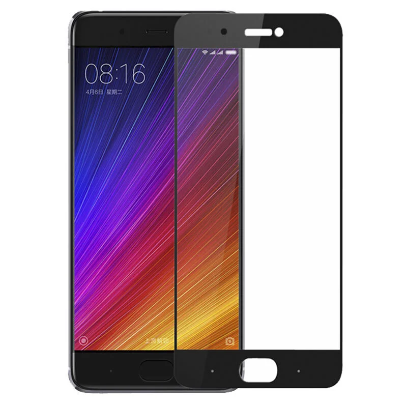 Защитное стекло Xiaomi Mi 5S с твердой рамкой (Black/Чёрное)