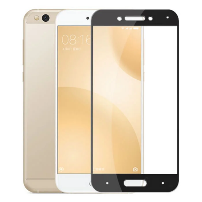 Защитное стекло Xiaomi Mi5C с твердой рамкой (Black/Чёрное)