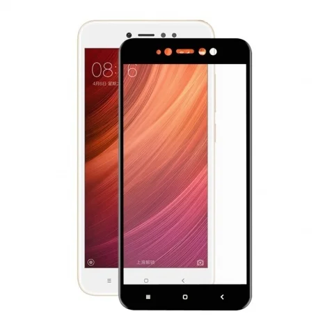 Защитное стекло Xiaomi Redmi Note 5A / 5A Prime с твердой рамкой Чёрное