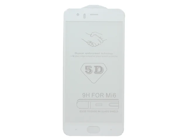 Купить Защитное стекло 5D Xiaomi Mi6 White/Белое Защитное стекло 5D Xiaomi Mi6 White/Белое