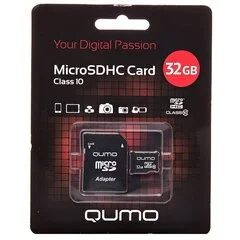 Купить Карта памяти MicroSD 32 Gb QUMO MicroSD + SD адаптер (class 10) Карта памяти MicroSD 32 Gb QUMO MicroSD + SD адаптер (class 10)