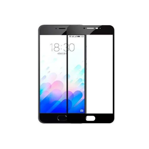 Защитное стекло Meizu U10 с твердой рамкой Черное