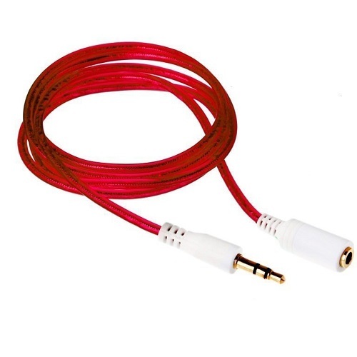 Аудио-удлинитель (папа-мама) - AU103 3,5 -3,5 (100 см) (red)