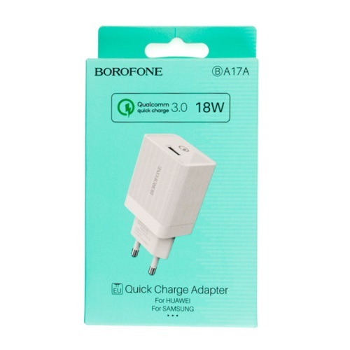 Сетевая зарядка Centrino (BA17A) (1 USB, 18W / 3A / QuickCharge 3.0) Белый