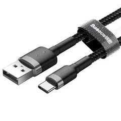 Кабель Baseus USB Type-C (CATKLF-BG1) (с поддержкой быстрой зарядки) Черный