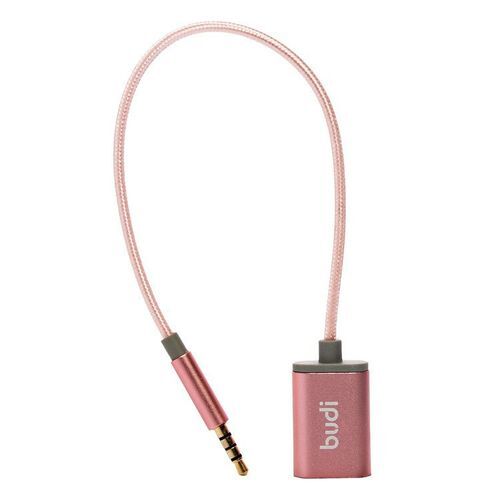 Удлинитель AUX budi (M8J021) mini jack 3.5мм (F - M) 25см Розовый