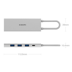 Док-станция Xiaomi 5 в 1 (XMDS05YM) Type-C на HDMI 4K, USB 3.0, Type-C