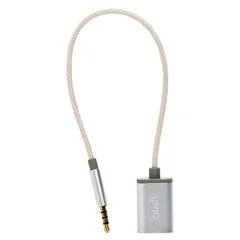 Удлинитель AUX budi (M8J021) mini jack 3.5мм (F - M) 25см Серебро