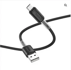 Кабель HOCO (X48) Soft Silicone MicroUSB (2.4A) Черный