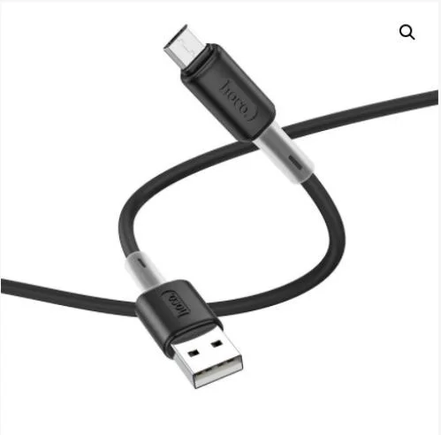 Кабель HOCO (X48) Soft Silicone MicroUSB (2.4A) Черный