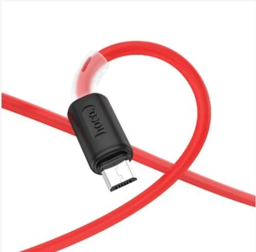 Кабель HOCO (X48) Soft Silicone MicroUSB (2.4A) Красный